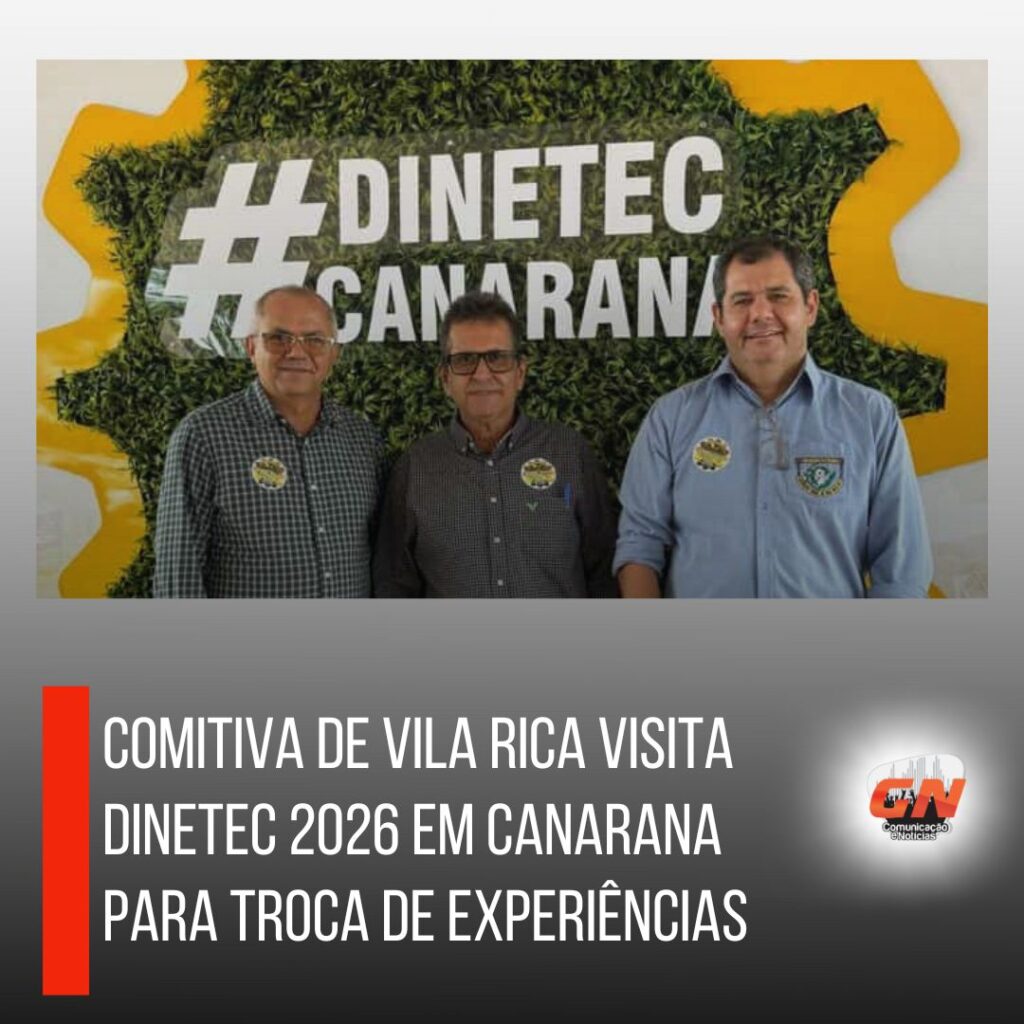 Comitiva de Vila Rica visita Dinetec 2026 em Canarana para troca de experiências