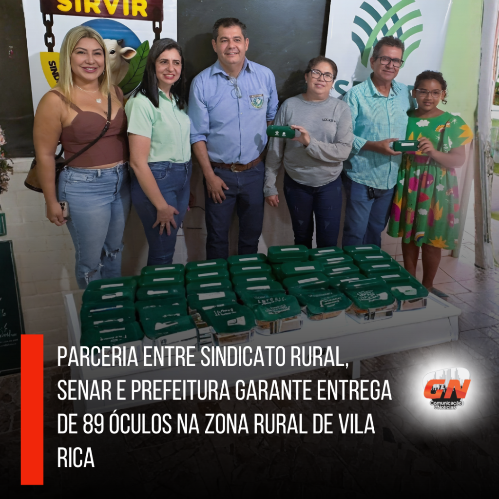 Parceria entre Sindicato Rural, Senar e Prefeitura garante entrega de 89 óculos na zona rural de Vila Rica